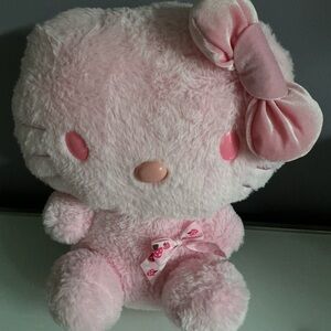 Pink  hello kitty Plush Toy with Bow